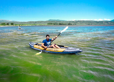 Traveler With Aqua Marina Memba-330 Professional Kayak